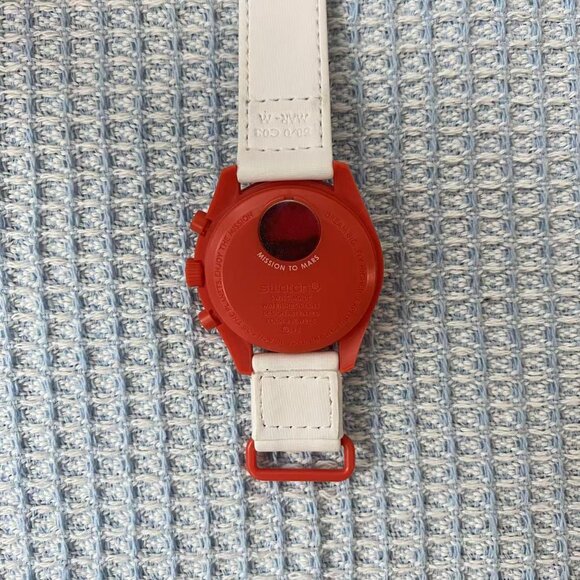 🔥Swatch x Omega Mars ChronographRed Bioceramic Alaska Hands